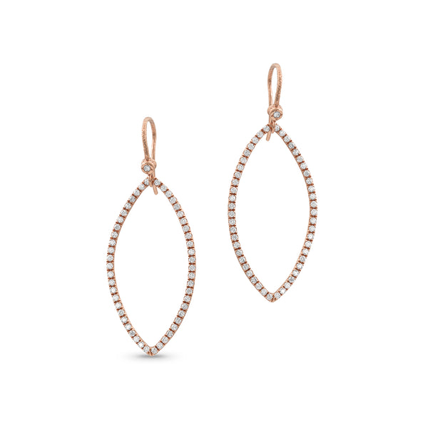 marquise open halo earring, in white diamonds + rose gold<br>a best-selling style! <span class='visuallyhidden'>Call or text 323-404-2959 if you need shopping assistance.</span>